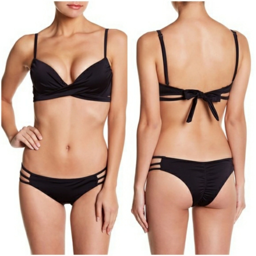 NWT Black Strapy Bikini Bottom